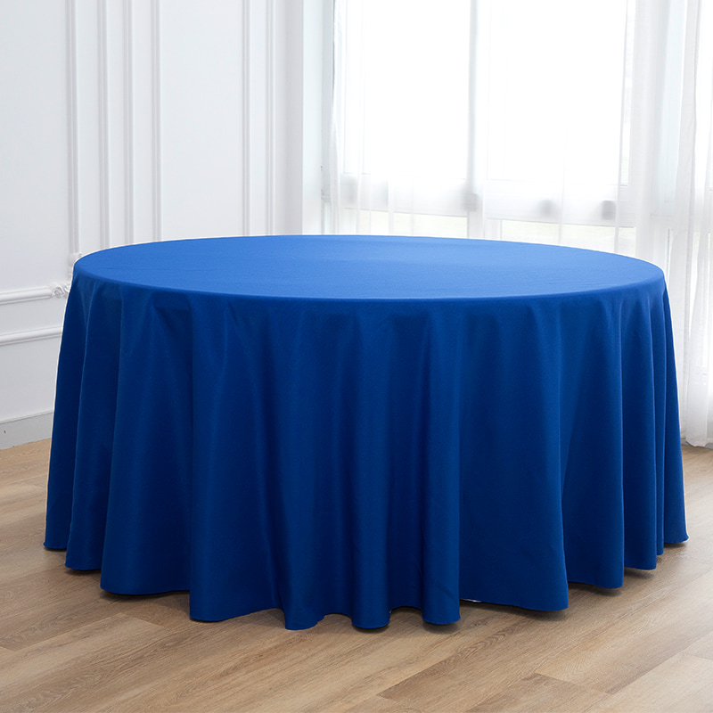 Grands nappes de banquet de mariage de couleur solide en polyester rond