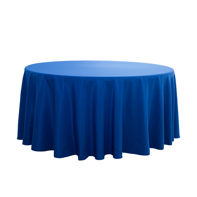 Grands nappes de banquet de mariage de couleur solide en polyester rond
