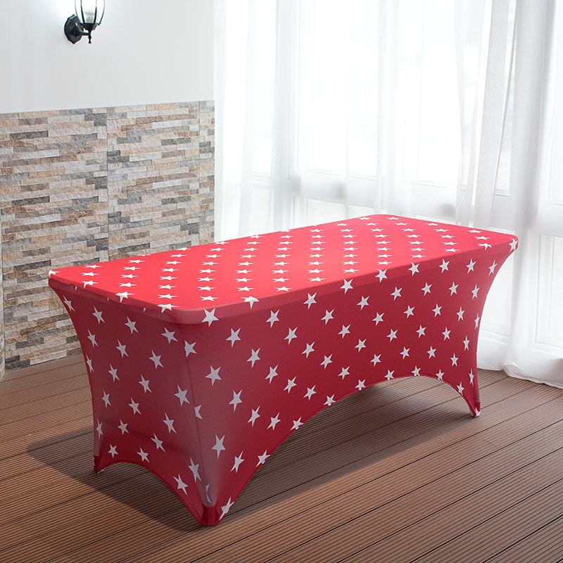 Couverture de table extensible imprimée en étoile