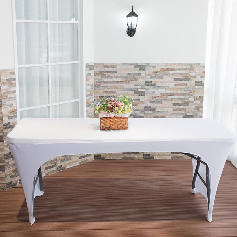 Couvercle de table élastique de couleur ordinaire avec ouvertures des deux côtés