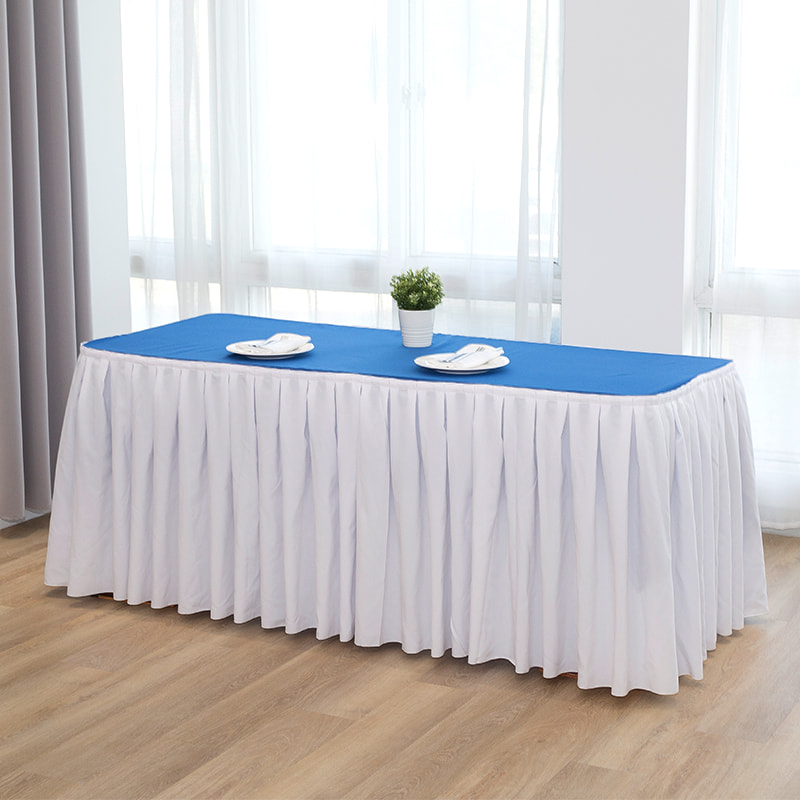 200 grammes de la jupe de table à volants à volants de trame lourde