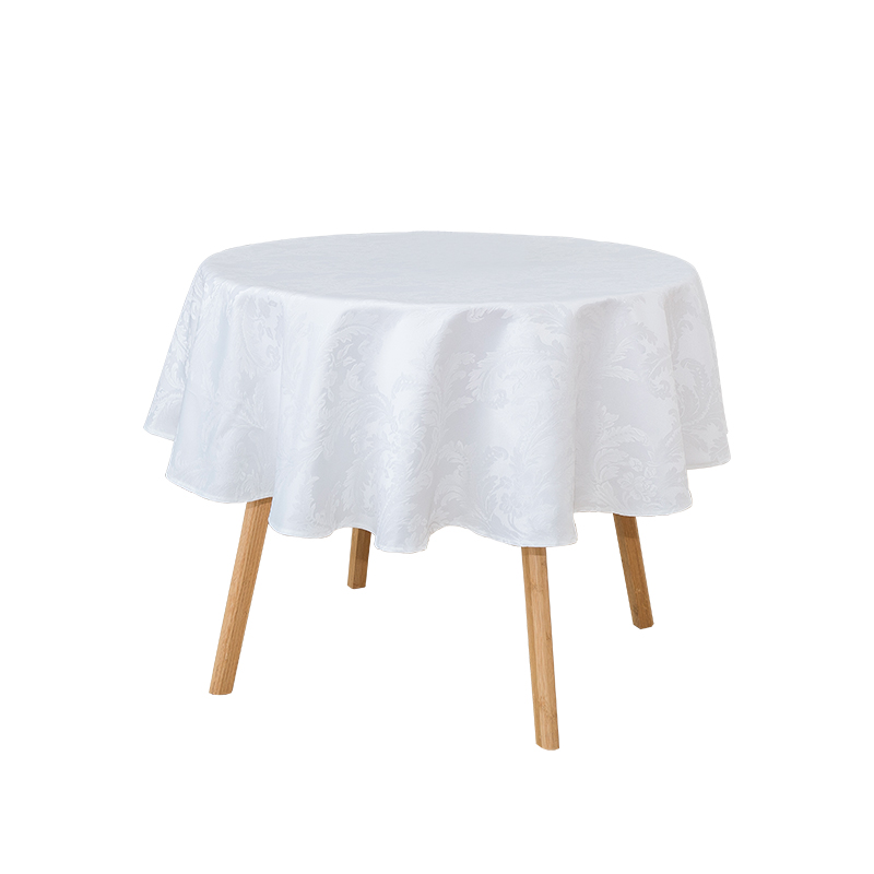 R160cm Geométrique gris circulaire jacquard nappe