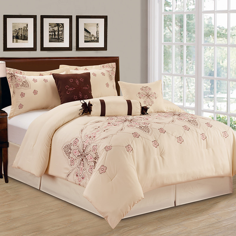 Couette brodée Trista Beige Brackée