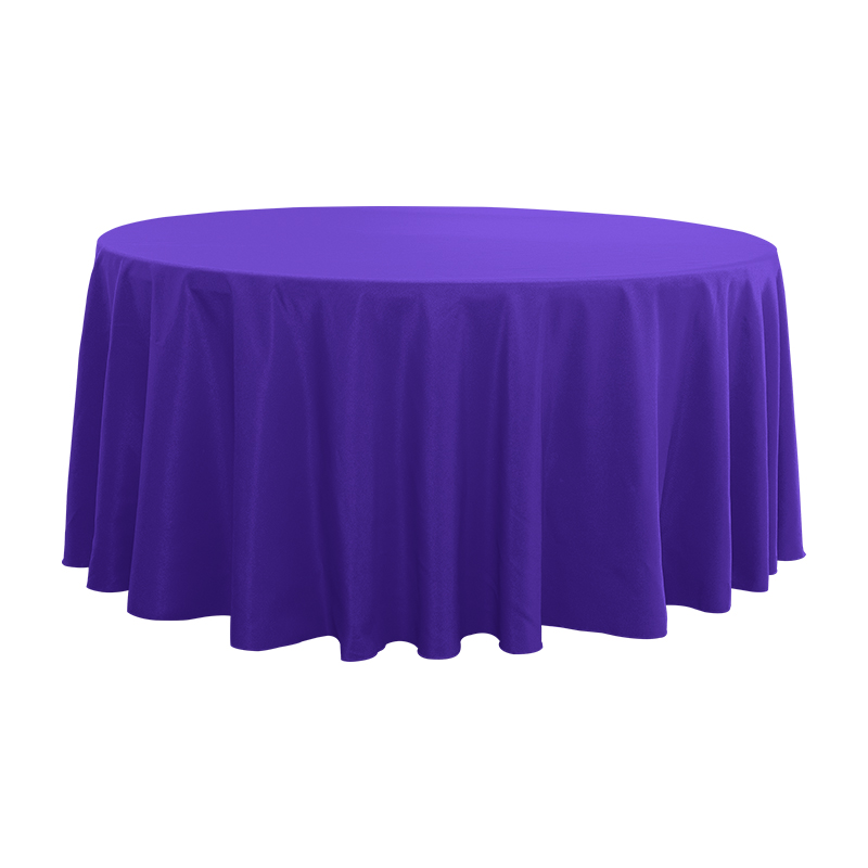 Grands nappes de banquet de mariage de couleur solide en polyester rond