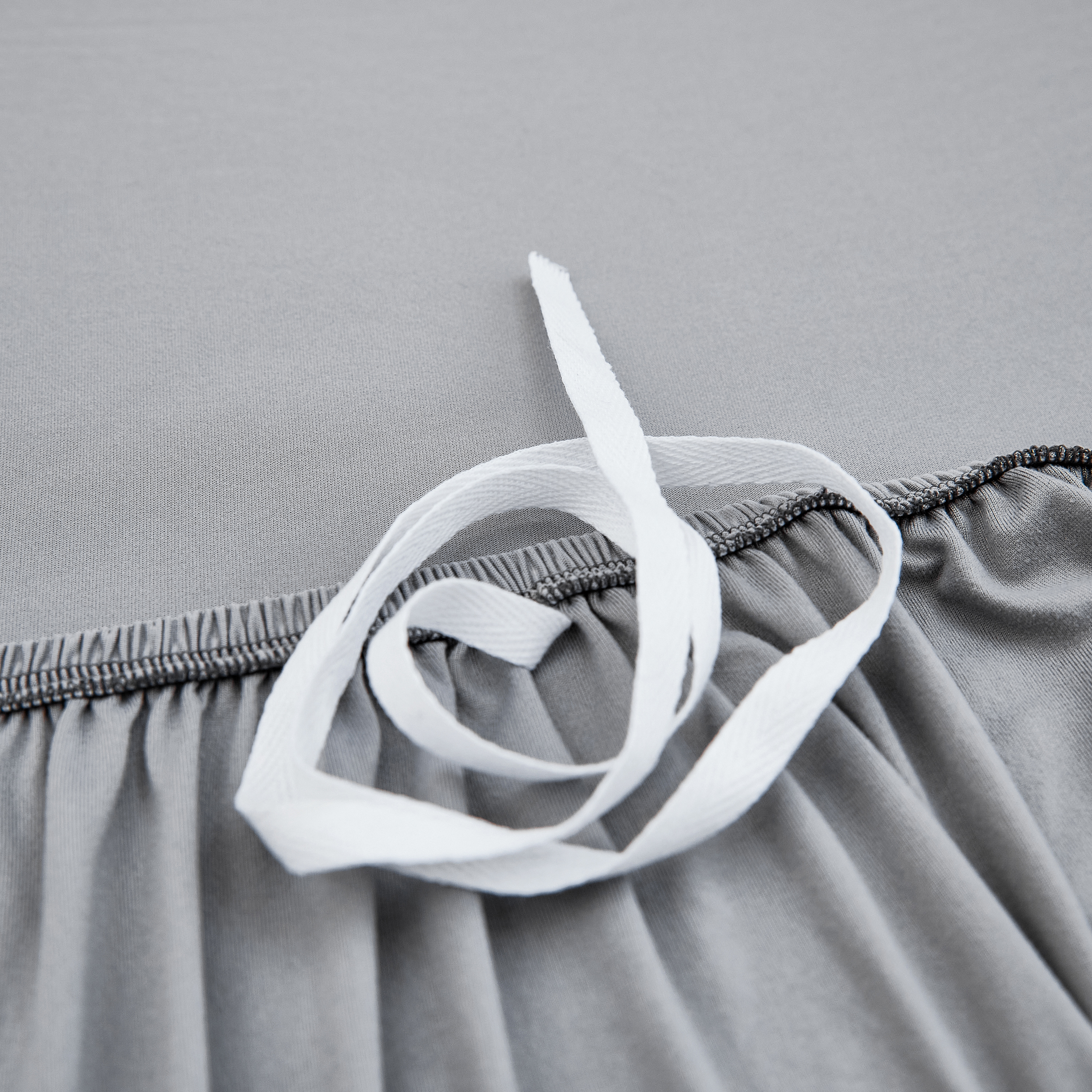 Housse de canapé élastique gris en microfibre en microfibre