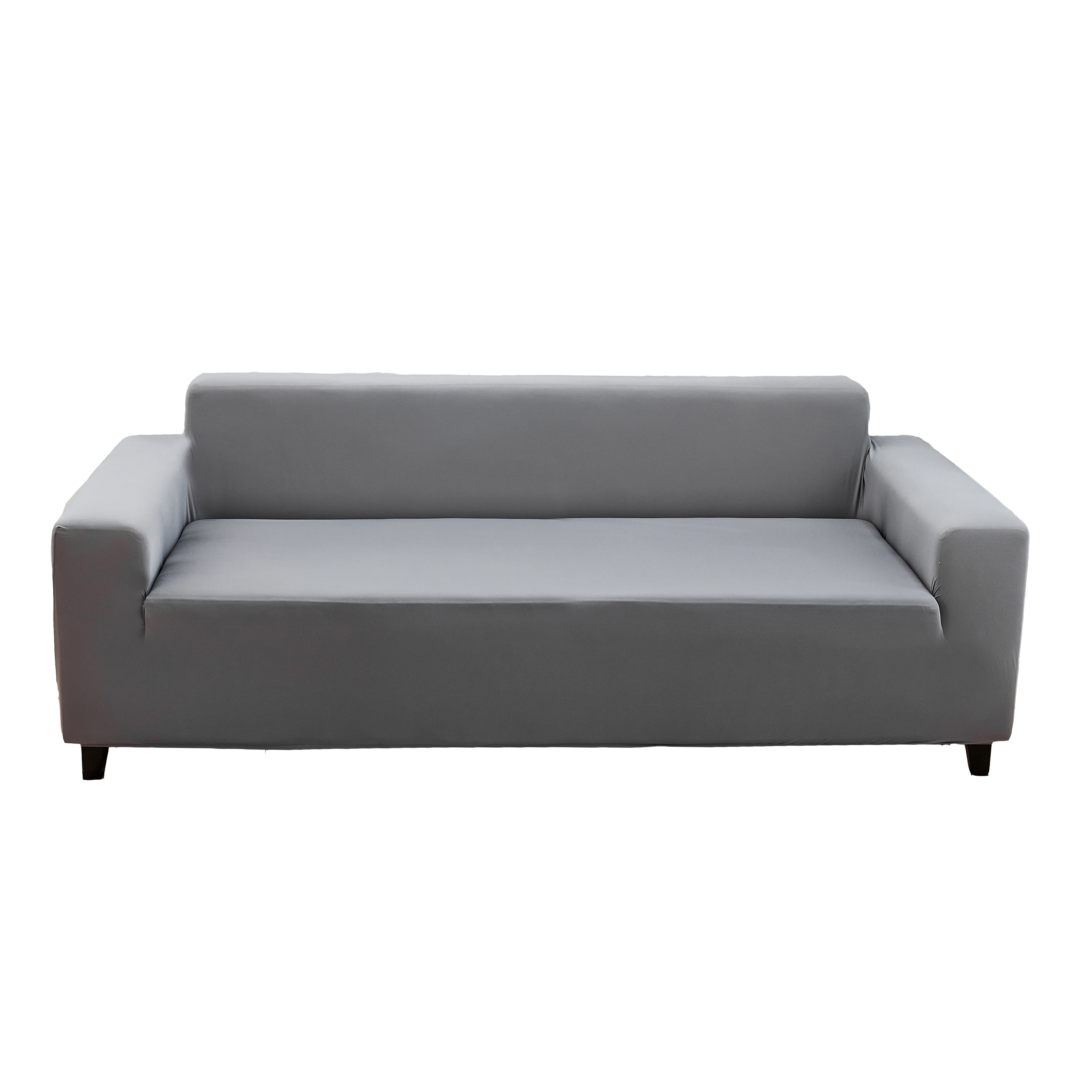 Housse de canapé élastique gris en microfibre en microfibre