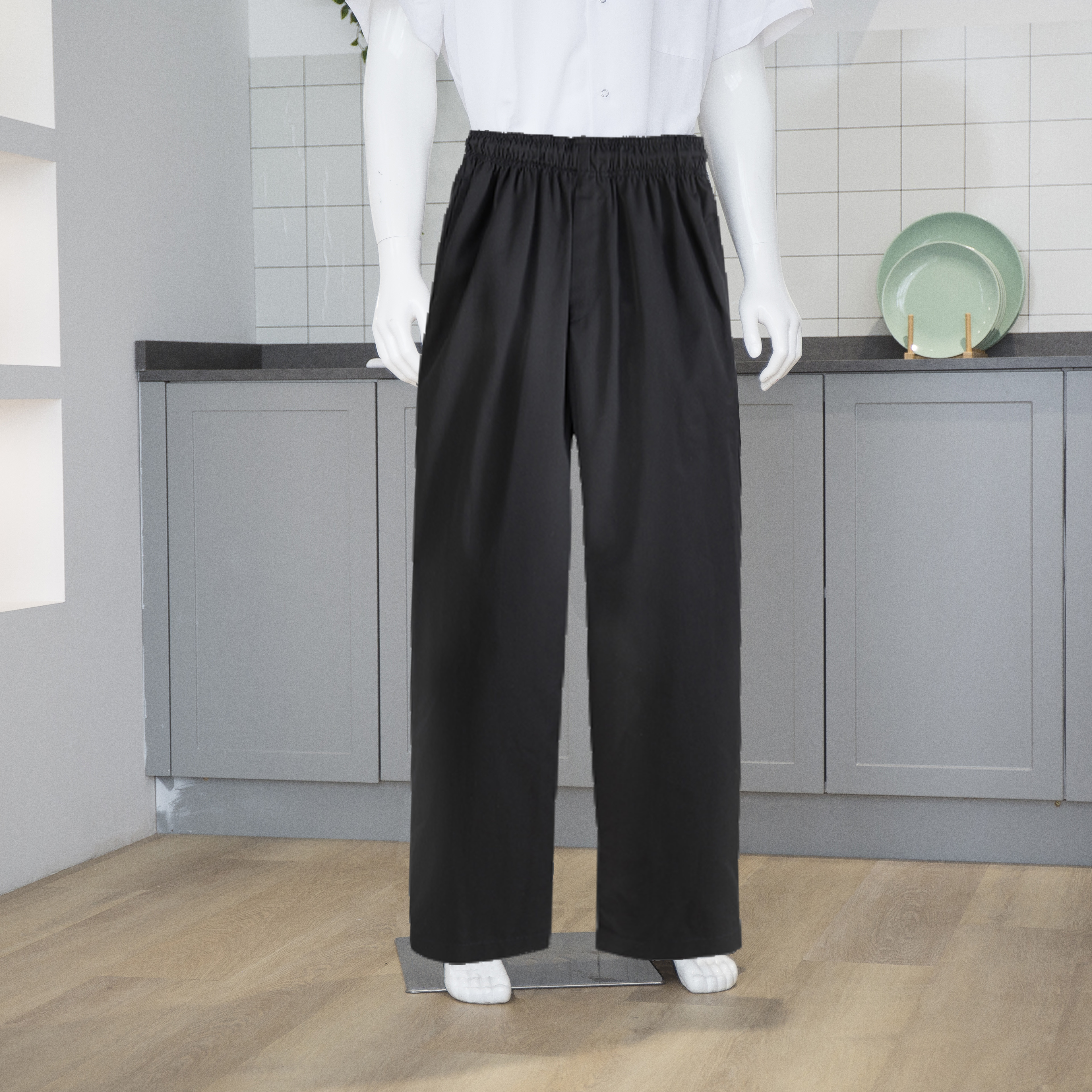 Pantalon baggy au chef noir