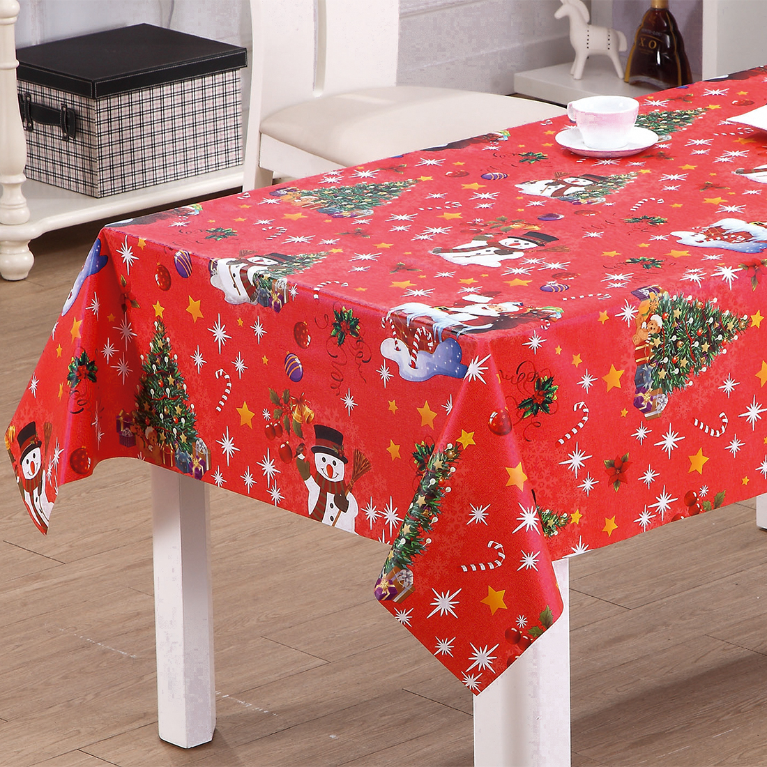 Belle nappe Santa PVC pour Noël