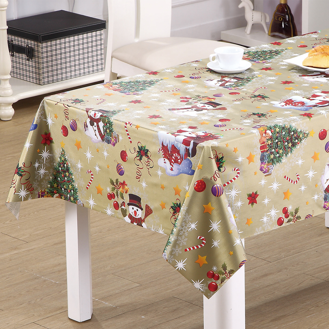 Belle nappe Santa PVC pour Noël