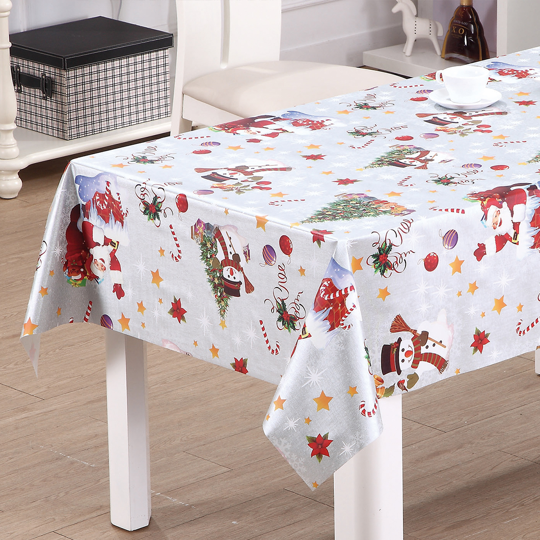 Belle nappe Santa PVC pour Noël